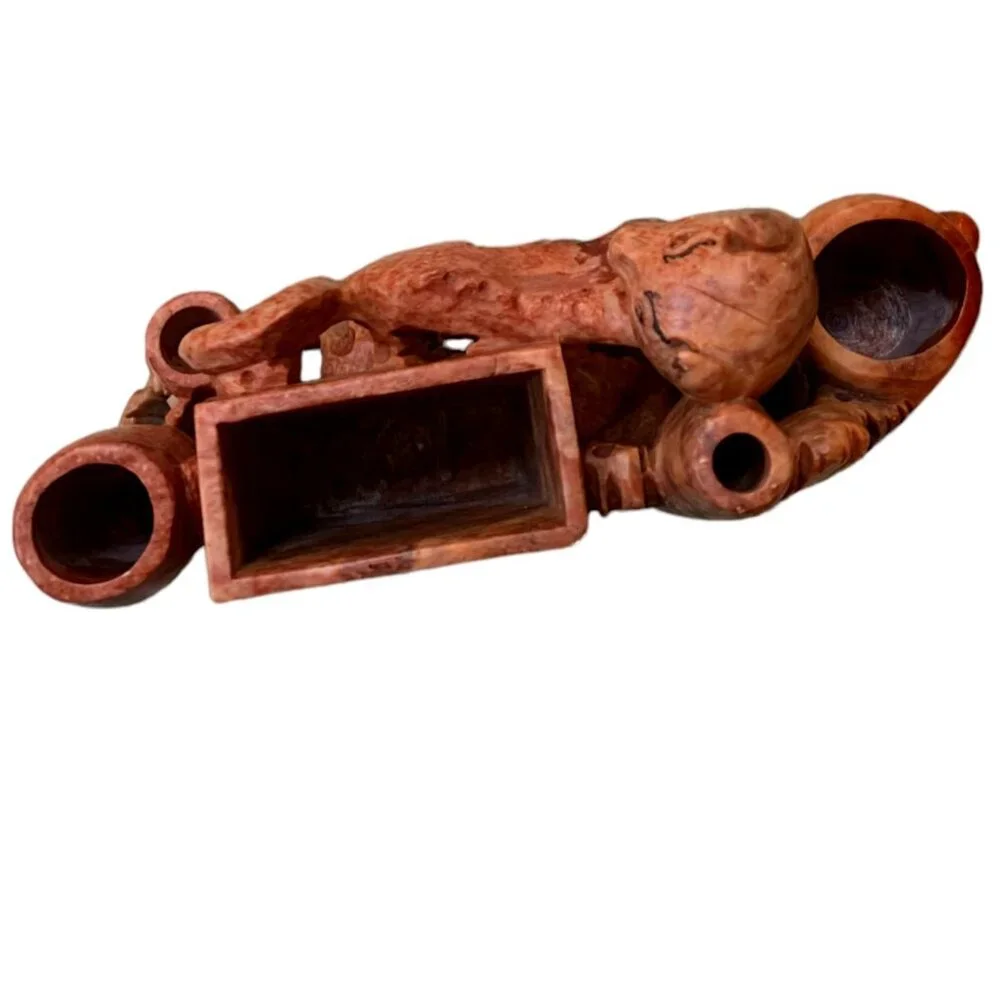 Vintage Chinese Soapstone Brush Holder